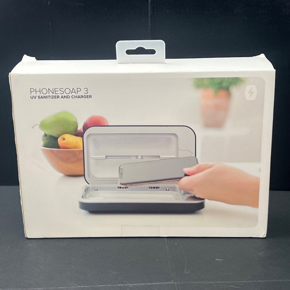PhoneSoap 3 UV Smartphone Sanitizer & Charger Black New Sealed USB-A USB-C